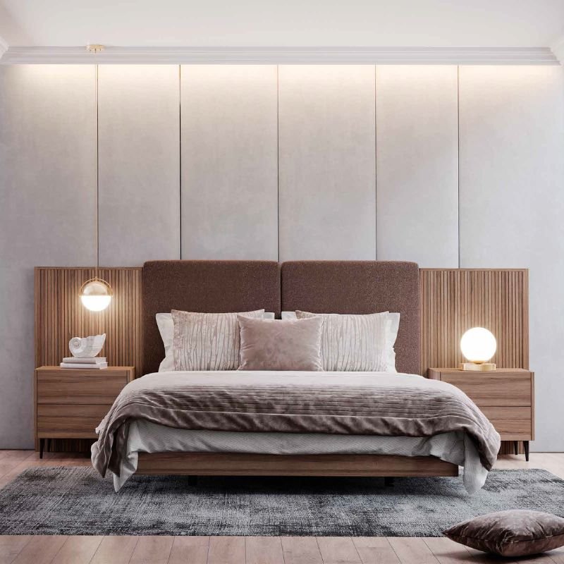 Cama Casal AQUA p/ col 200x160 Nogueira Siroko Tipo D Bronx Brown Ref. AQ956 - Image 2