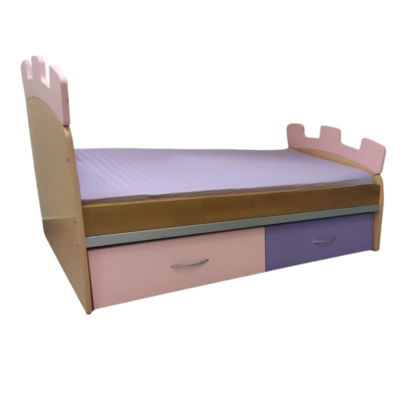 Cama Castelo Cerejeira Clara + Rosa Forte para col 190x90cm