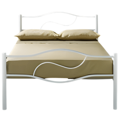 Cama Ferro Branca Ref. 164 para Colchão 183x133 cm