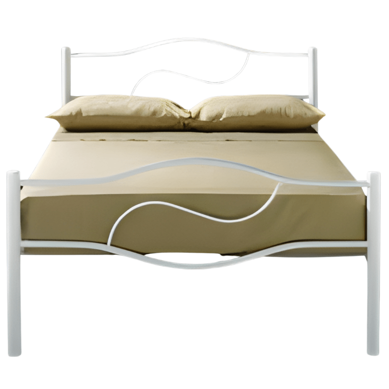 Cama Ferro Branca Ref. 164 para Colchão 183x133 cm