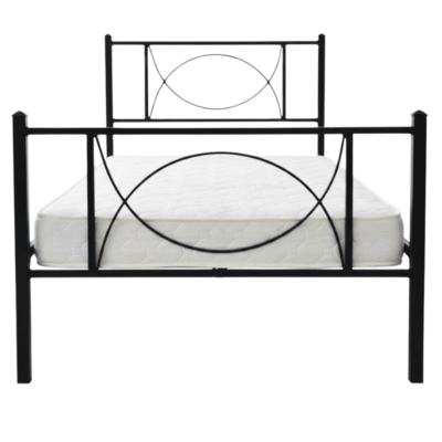 Cama Ferro Preta Ref. 047 para Colchão 195x98cm