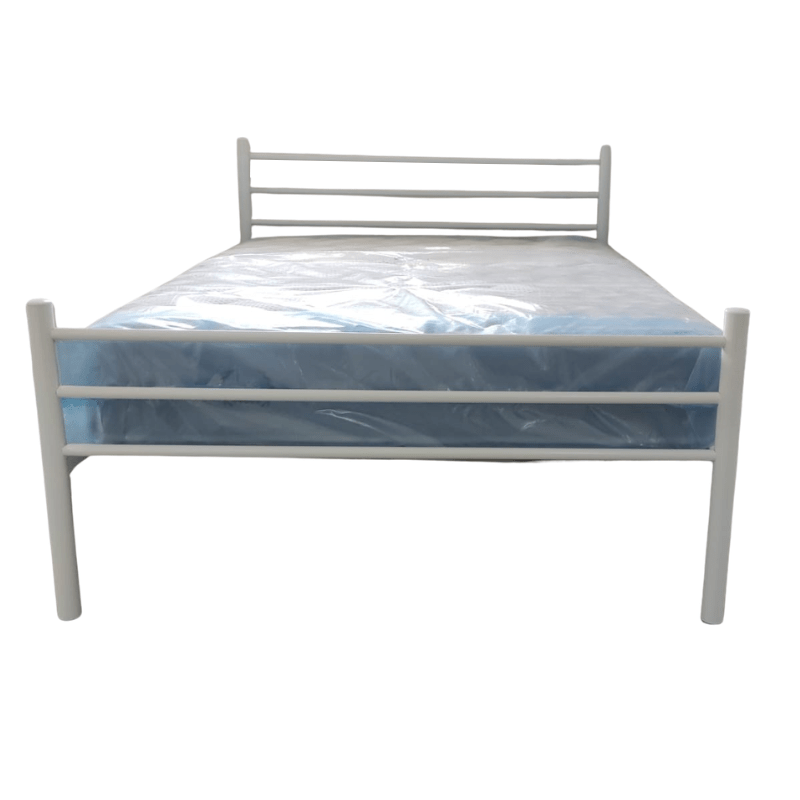 Cama Ferro Ref. 146 Casal Branca para Colchão 195x140 cm