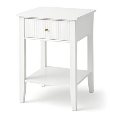 Mesa de Cabeceira Branca 1 Gaveta Ref. 5265