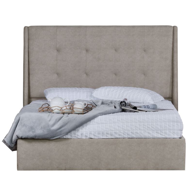 Cama Casal Estofada Alison c/Estrado Elevatório