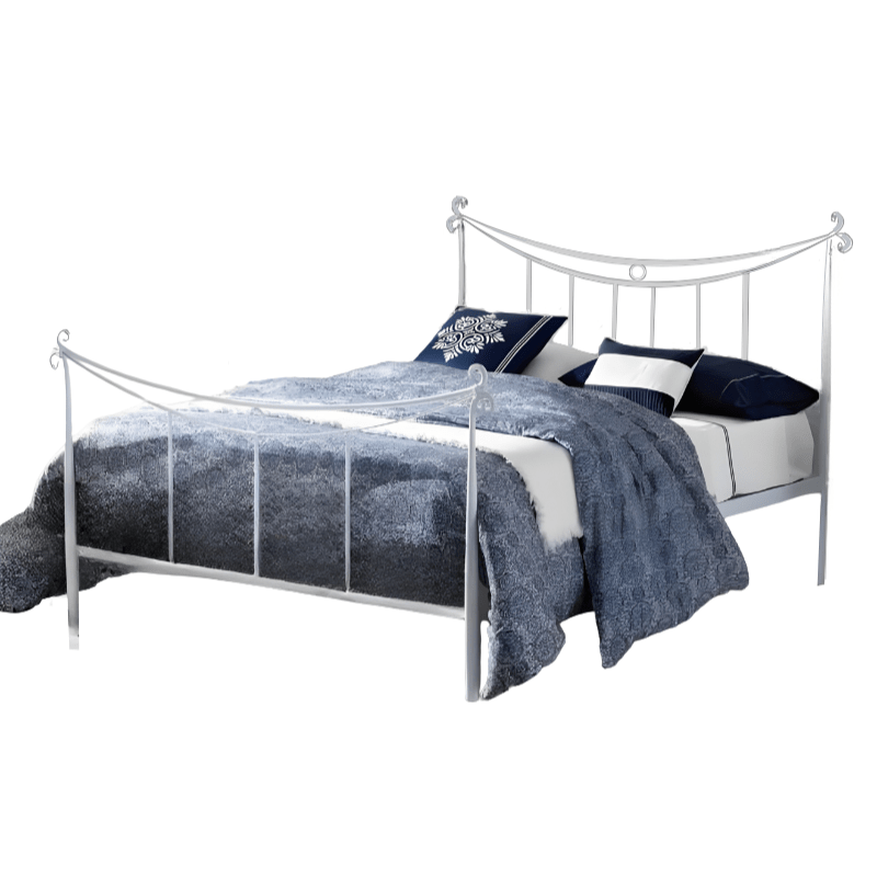 Cama Ferro Branca Ref. 144 para Colchão 195x140cm