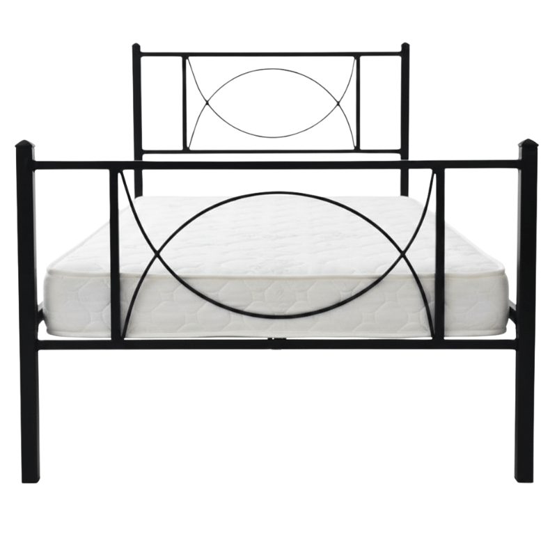 Cama Ferro Preta Ref. 047 para Colchão 195x98cm