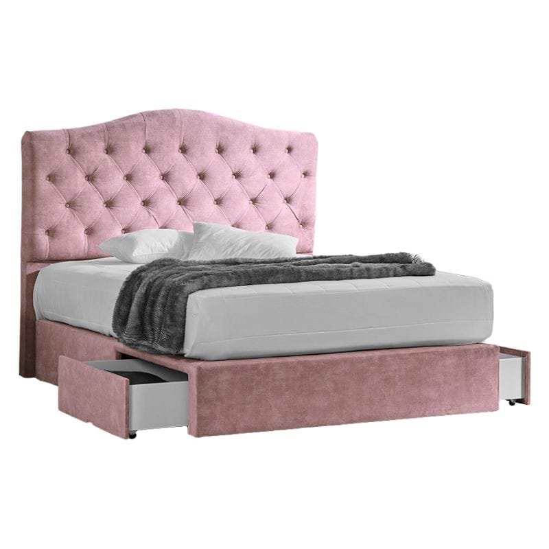 Cama Casal Estofada Gala Dividida c/2 Gavetas