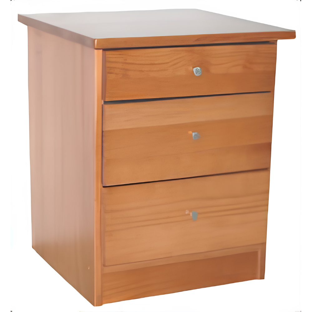 Mesa Cabeceira Eko 3 Gavetas Cinza Ref. 025011