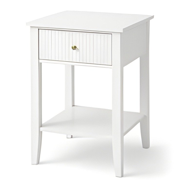 Mesa de Cabeceira Branca 1 Gaveta Ref. 5265